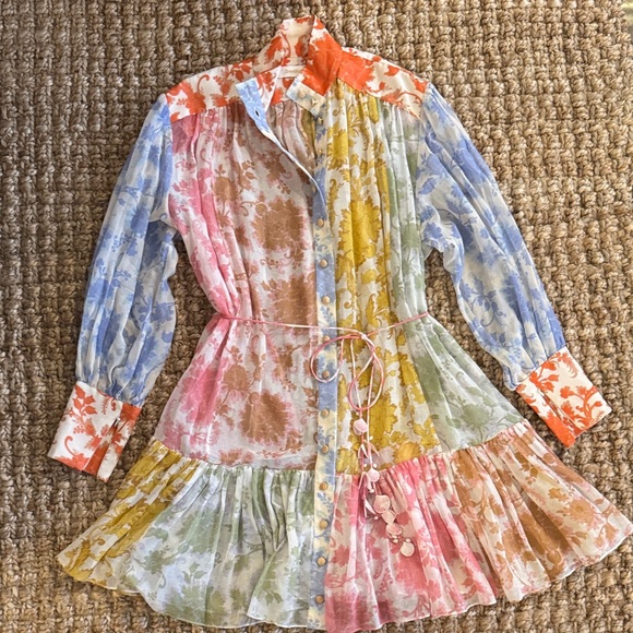 Zimmermann Postcard Lantern Mini Dress - Picture 8 of 10